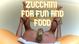Deep Anal Fuck With Zucchini Cooking Breakfast With An Anal Plug