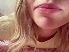 I SAT on TINY HUMAN, feel so GUILTY, now he wants to play inside my GIANTESS mouth! HD / 10 MIN