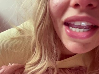 I SAT on TINY HUMAN, feel so GUILTY, now_he wants to play inside_my GIANTESS mouth! HD / 10 MIN