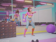 Brigitte Dancing in the Gym (no bra!)