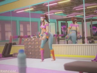 Brigitte Dancing in the Gym (no bra!)