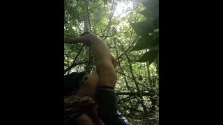 Eversmoke fucks Wendy against a tree in the woods 