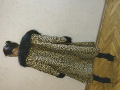 Asian Sissy Ladyboy In Sexy Leopard Coat And Leopard Suit And In High Heels Showing Her Sexy Body