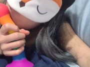Preview 3 of cute asian babe sucks her dildo wishing it was you