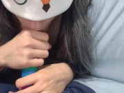 Preview 4 of cute asian babe sucks her dildo wishing it was you
