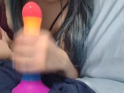 Preview 6 of cute asian babe sucks her dildo wishing it was you