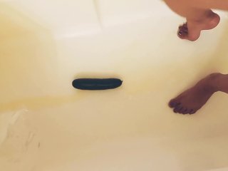 verified amateurs, piss stream, teen, bathtub