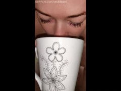 Peeing in a cup and tasting it