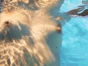 Preview 2 of Jacqueline Hope cums inside swimming pool