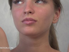 Victoria Nedveslyuk showing her untouched pussy and hymen