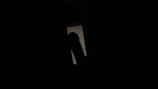 Aziatische lul schaduw in het maanlicht korte video 