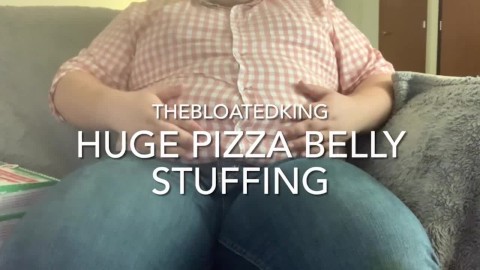 Huge Pizza Belly Stuffing