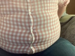 Huge Pizza Belly Stuffing