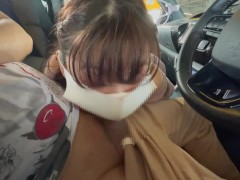 パイパン女子大生との生ハメ野外プレイをスマホでリアルハメ撮り！車内フェラからの野外中出しSEXまんこから精子が逆流　amatuer/RYO＆YUU♡美少女/露出/調教/10代/貧乳/スタイル抜群 - Screenshot 5 of 16 - 10代