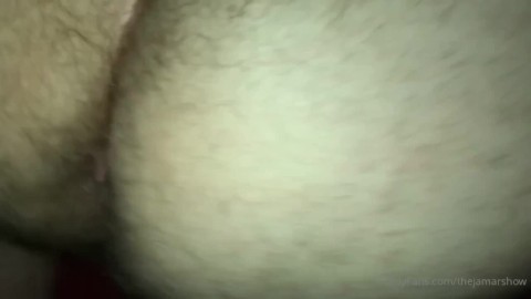 Straight Dl Bottom White Guy Bear hairy ass interracial anal cream pie cum shot light skin cock top