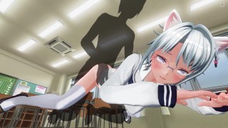 3D 헨타이 교사는 엉덩이에 여학생을 성교합니다.
