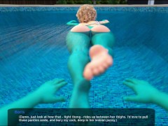 32 - Milfy City - v0.6e - Part 32 - Swimming with huge boobs lesbian Liza (dubbing)