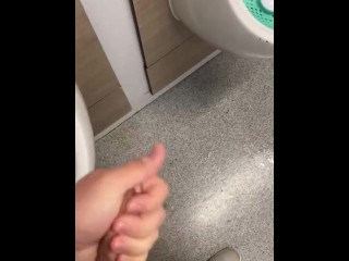 Playing with myself in the Public Toilets with Big Cumshot