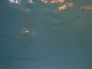 Underwater pool naked swim
