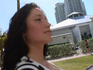 Sasha Stowaway is a Latina girl who goes to the boy's house to be fucked in her eager holes