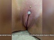 Preview 2 of Female pussies with piercings before and after depilation