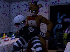 Freddy plays with the puppet (with sound)