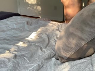 Golden hour masturbation — so horny_I forgot to record myself cum