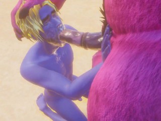 Пушистый красавчик с глубокой глоткой члена [yiff Party]