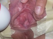 Preview 1 of Close up pussy wide open during orgasm and contractions