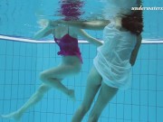 Preview 3 of Underwater swimming pool lesbians Lera and Sima Lastova
