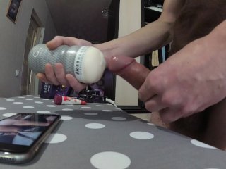 russian, adult toys, solo male, masturbation