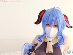 Video Genshin Impact Ganyu cosplay: rough sex with olied nylons