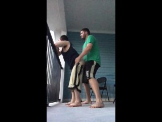 RISKY AF Suck & Fuck on the Back Porch in Broad Daylight (Preview)
