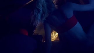 Goes balls deep with huge cock while she takes every bit of it 