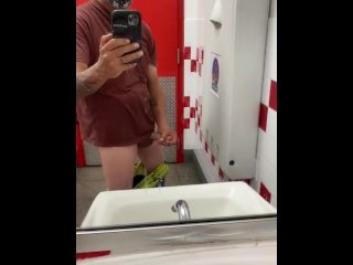 Jackingoff in a public restroom fir u