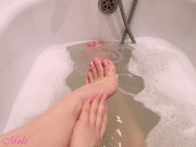 Preview 5 of My feet are in the bathroom. Foot fetish Anna Mole