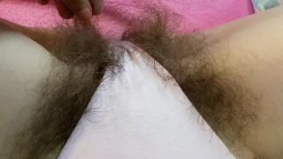 Edging Orgasm That Makes My Underwear Drenched In Pussy Juice Hairy Bush And Big Clit