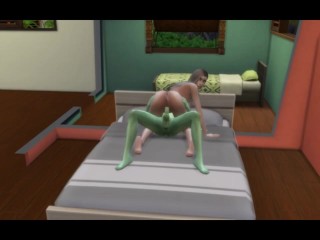 Alien Gefickt Ein Graben in Sims