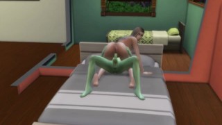 Alien neukte een dugout in Sims