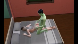 A guest from Mars fucked the dugout until she settled into the beds of Sims4