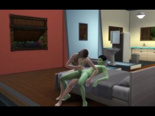 adult game, cartoon, sim, alien