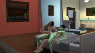 Alienígena fodeu uma escavação em Sims