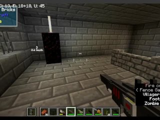 Minecraft - Nacht_der Untoten Remastered by DownWindWings (testing guns and spawning)