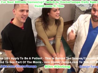 $CLOV Convertirse En Doctor Tampa, Guante Mientras Katie Cummings Recibe Examen Ginecológico Mientras La Enfermera Masculina Mira El Examen