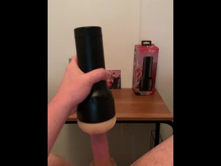 Trying the Feel Britney AmberMale Masturbator by Kiiroo