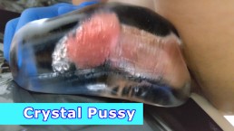 Cum Meter 18, Transparent fleshlight, Huge creampie, 透明オナホ、大量中出し