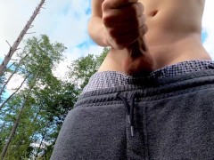 Teen boy piss and cum on his motorbike outdoor