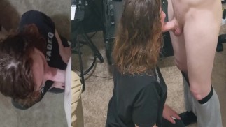 Gentle Cock Blowjob after College Study Party  - Heather Kane