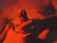 Slow Motion cumshot on your face babe. Close-up Solo Jerk off