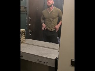 Muscle guy strips and seduces you